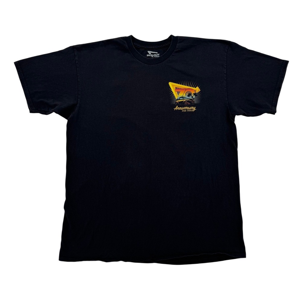 In-N-Out Burger T-Shirt Mens XL Black Good 70th Anniversary Vladimir Kush